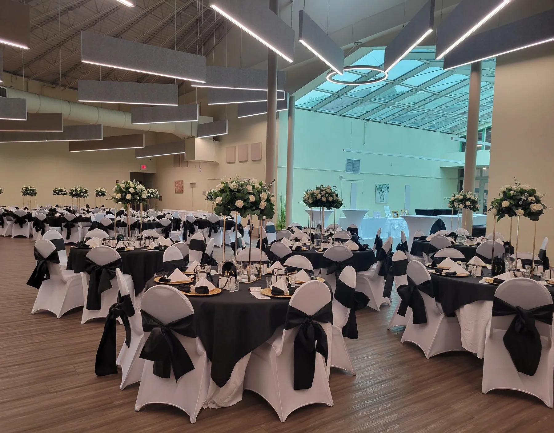 Wedding reception with guests at the Delaware Agricultural Museum